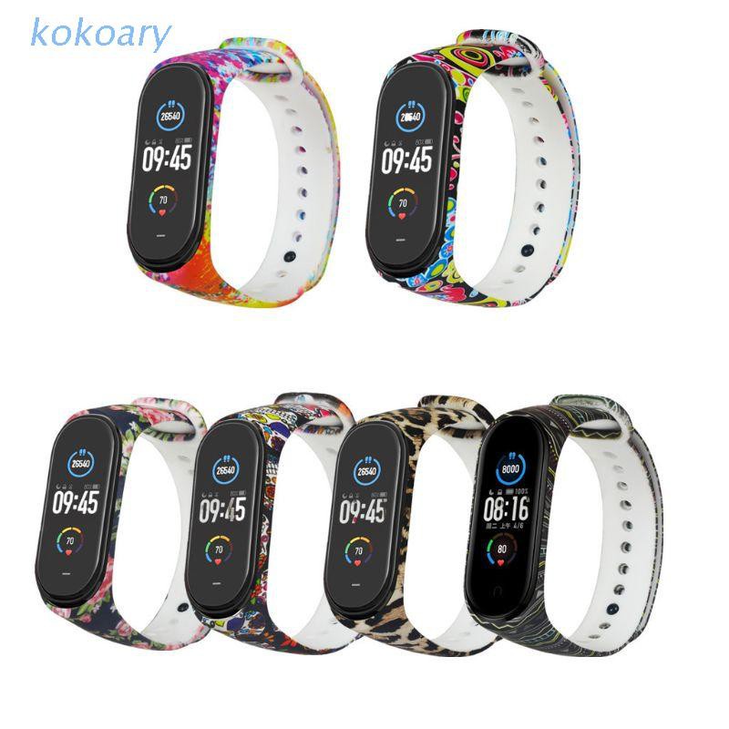 KOK Flexible Silicone Bracelet For Xiao mi Mi Band 5 4 Strap Band 3 Wristband Silicone Colorful Strap for Xiao mi MI Band