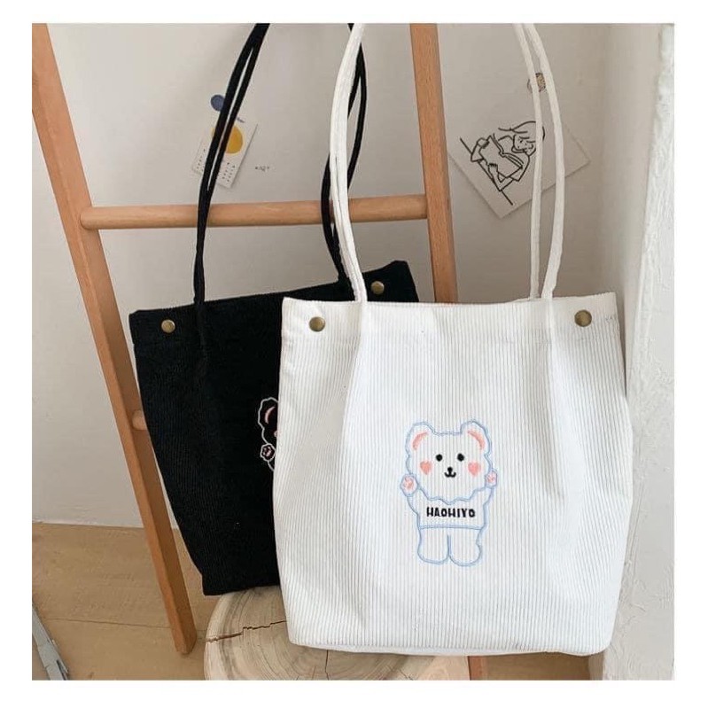Túi tote phong cách tiểu thư Hàn dễ thương
