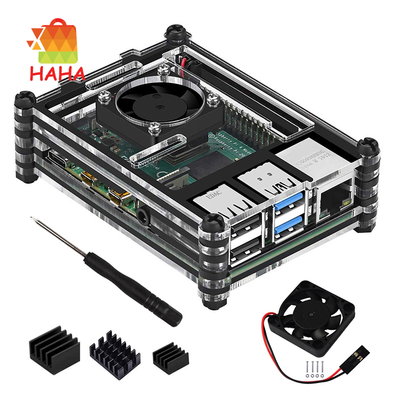 Vỏ Acrylic Trong Suốt Cho Raspberry Pi 4 Model B