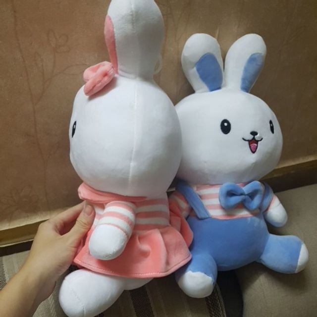 Thỏ bông Cony áo kẻFREESHIPThú bông đáng yêu dễ thương chất liệu vải cao cấp nhồi bông gòn sạch an toàn