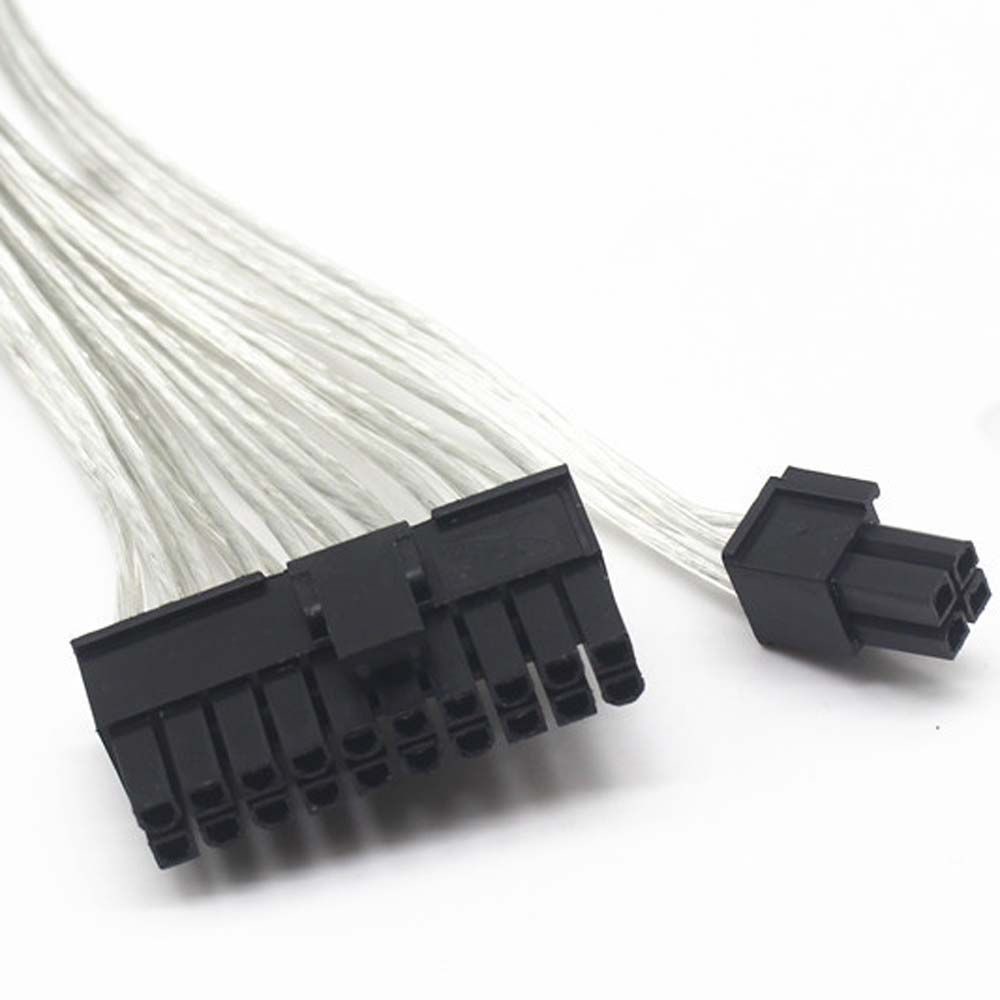 Dây cáp nguồn mở rộng BERNARDO 30cm PSU nối dài cho máy tính đầu cắm sang ổ cắm 24 Pin 20+4Pin