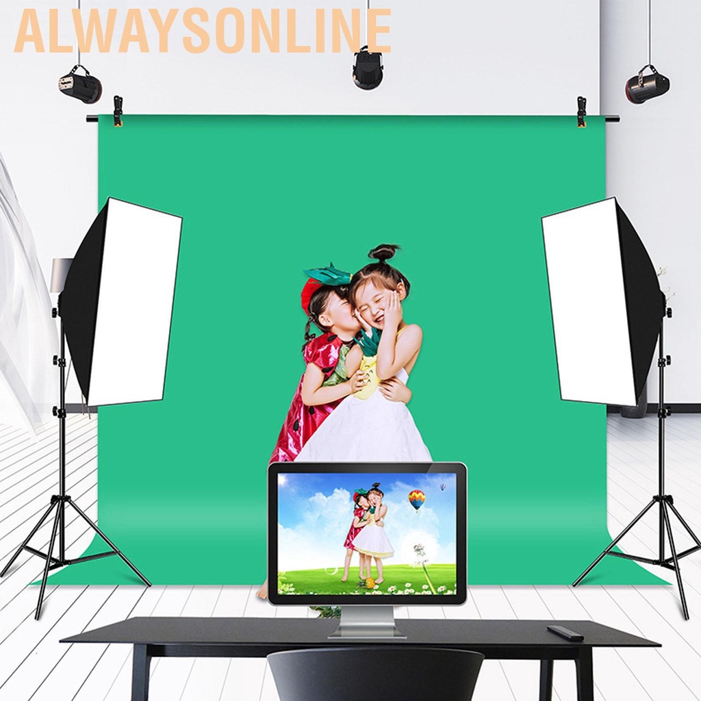 Alwaysonline Photographic Green Screen Cotton Polyester Perforated Background Cloth for Shooting