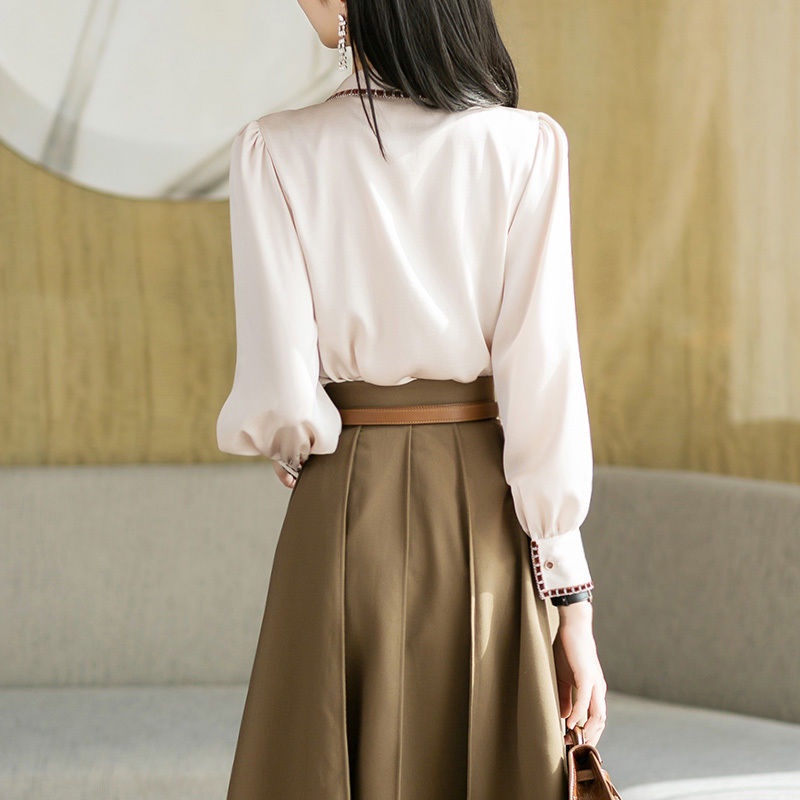 Áo Sơ Mi Chiffon Tay Phồng Thời Trang Mùa Thu 2022 Cho Nữ