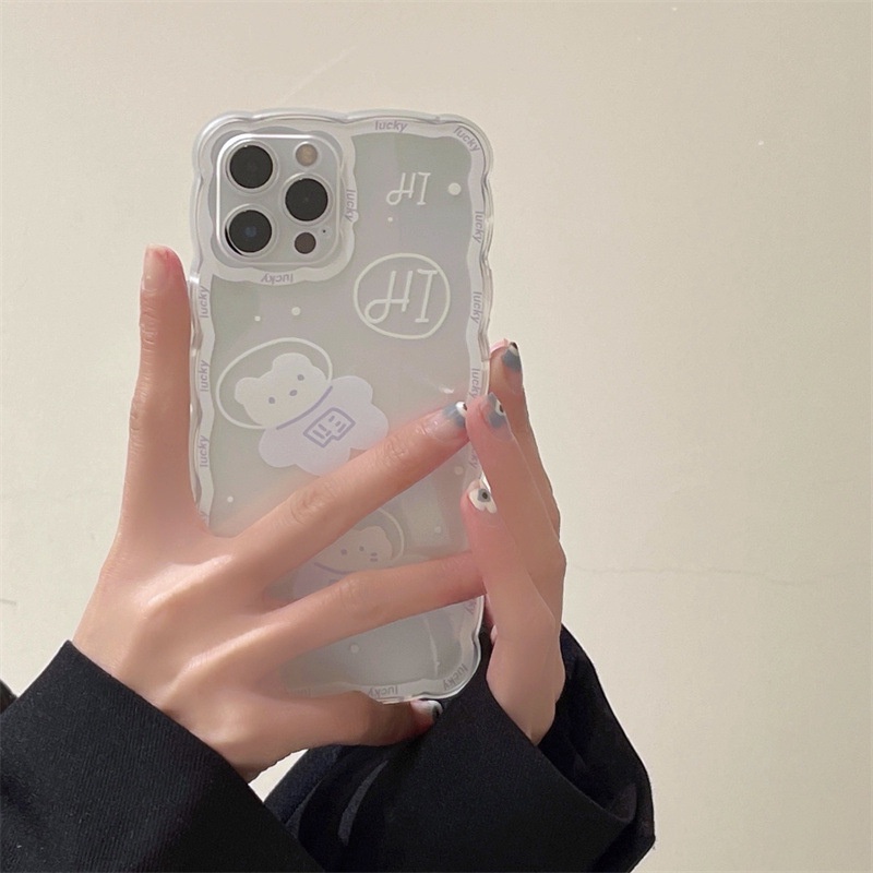 Ốp Điện Thoại TPU Mềm Hình Gấu Đám Mây Cho IPhone 13 12 Mini 11 Pro X XR XS Max SE 2020 6 6S 7 8 Plus