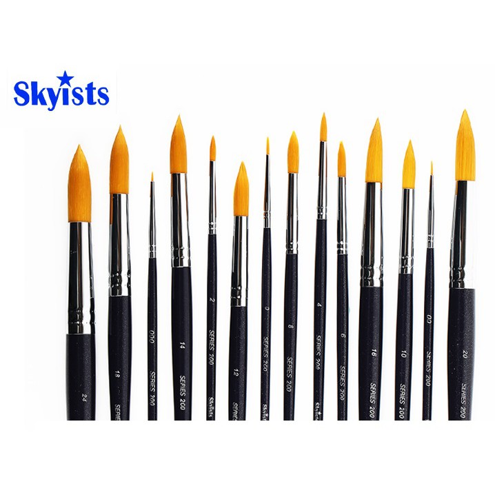 Cọ đầu tròn Skyists Series 200, Cọ tốt hàng Nhật-Dụng cụ vẽ Tâm Tâm