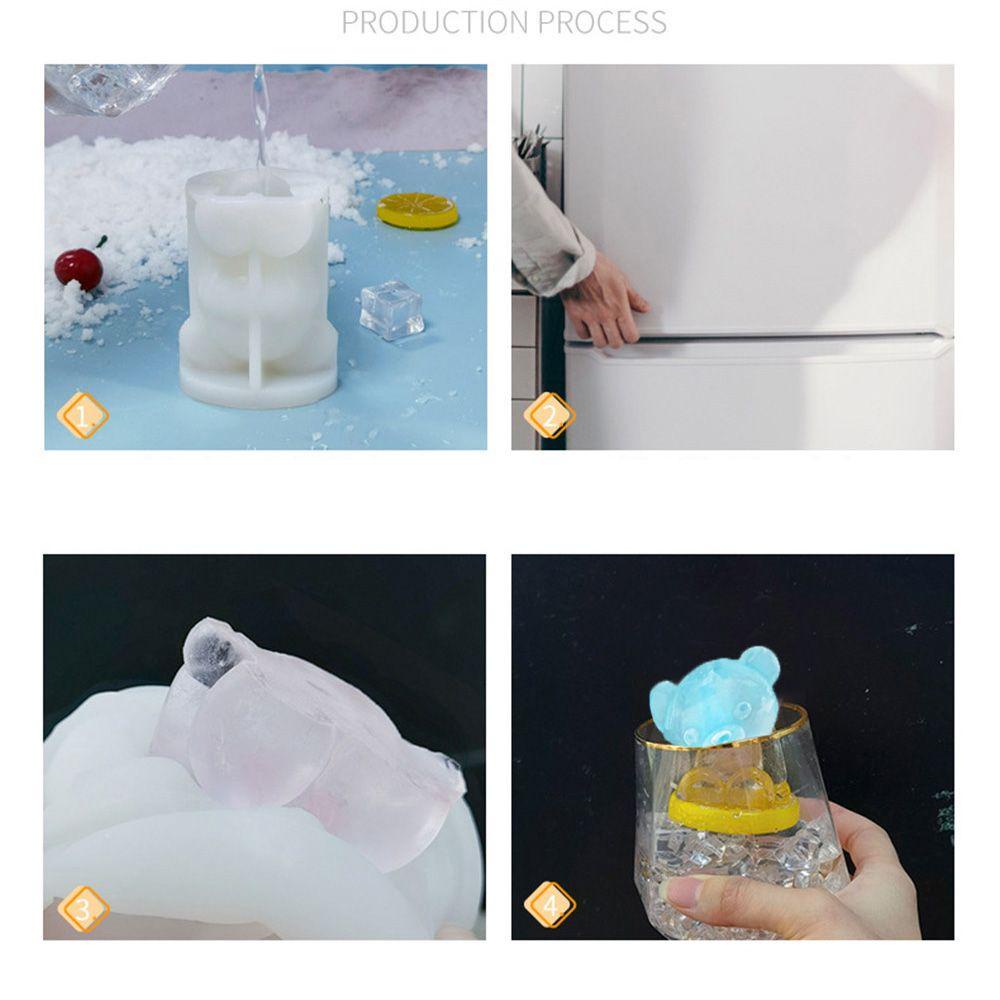 Khuôn Silicone Làm Đá Hình Gấu Dễ Thương