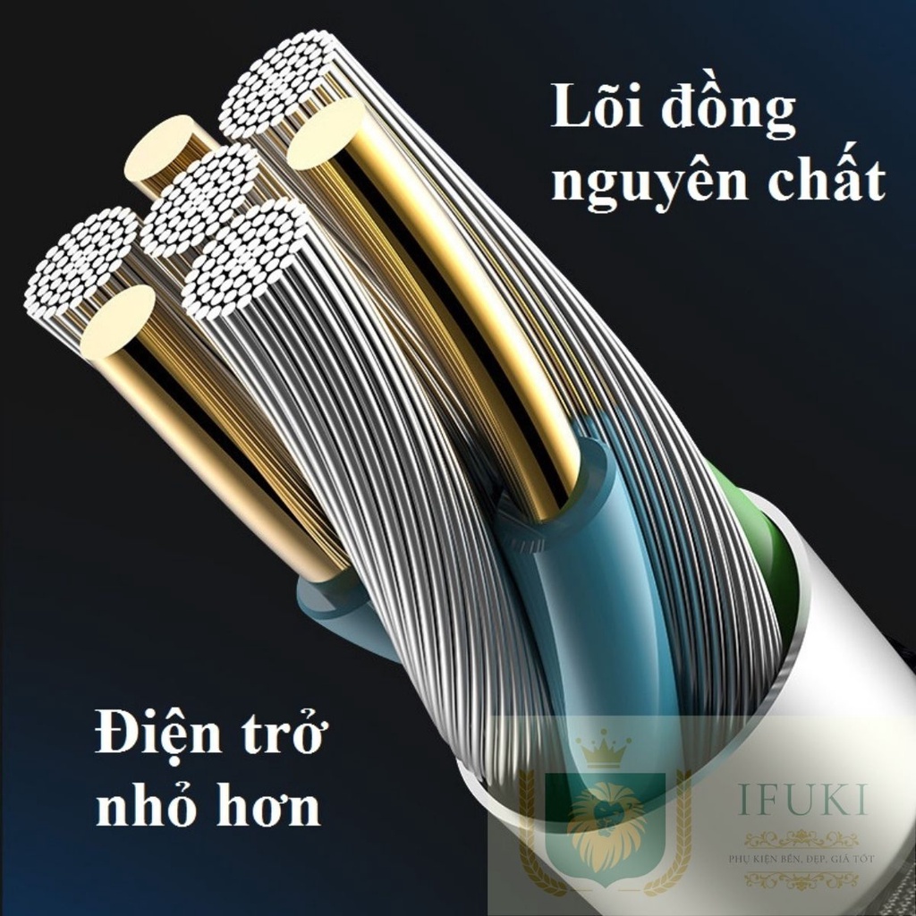 Dây sạc 3 đầu - Dây cáp sạc dùng được cho nhiều loại điện thoại – IFUKI