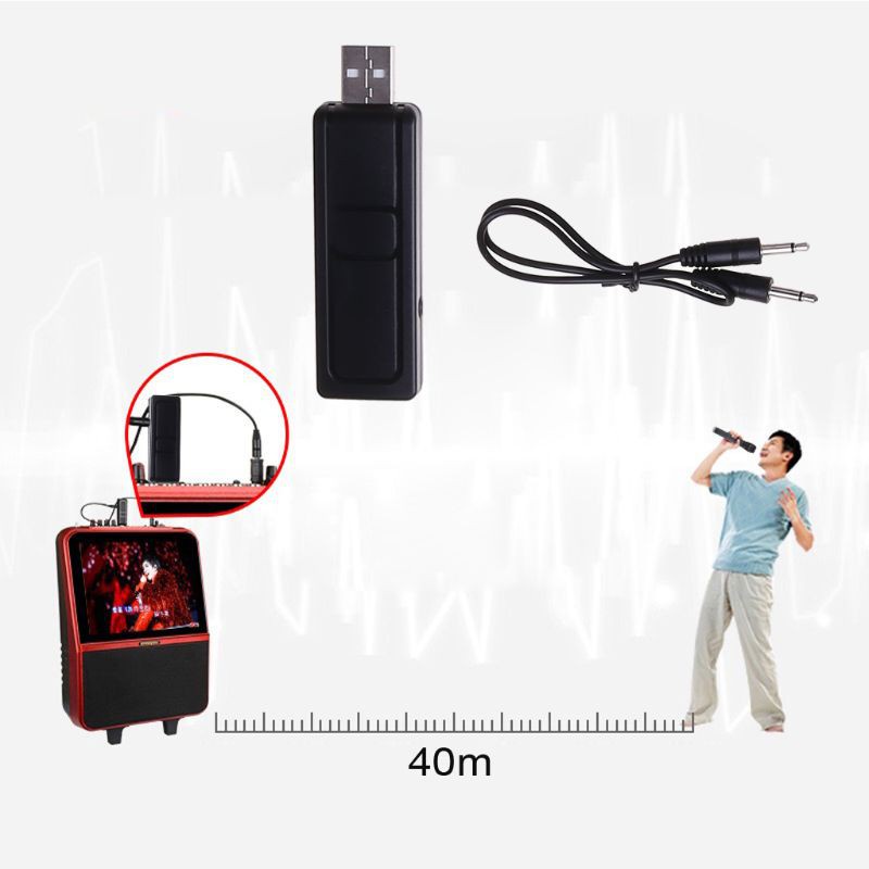 Micro Cầm Tay Uhf Không Dây 3.5mm 6.35mm Kèm Đầu Nhận Chuyên Dụng Cho Giáo Viên