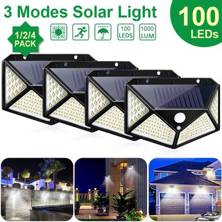 Đèn năng lượng mặt trời sân vườn góc rộng 100led siêu sáng