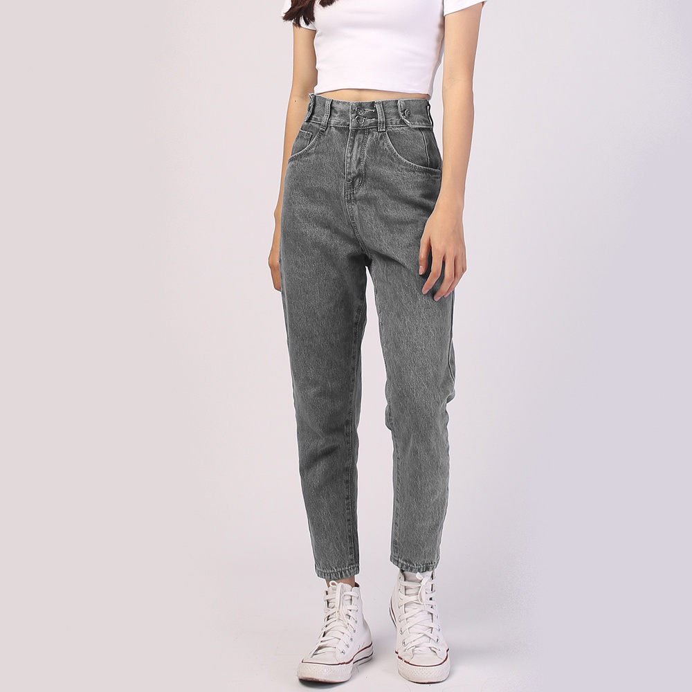 Quần baggy jeans nữ SAIGONJEAN form rộng 2 bách vuông,lưng thun QD016 phong cách hàn quốc