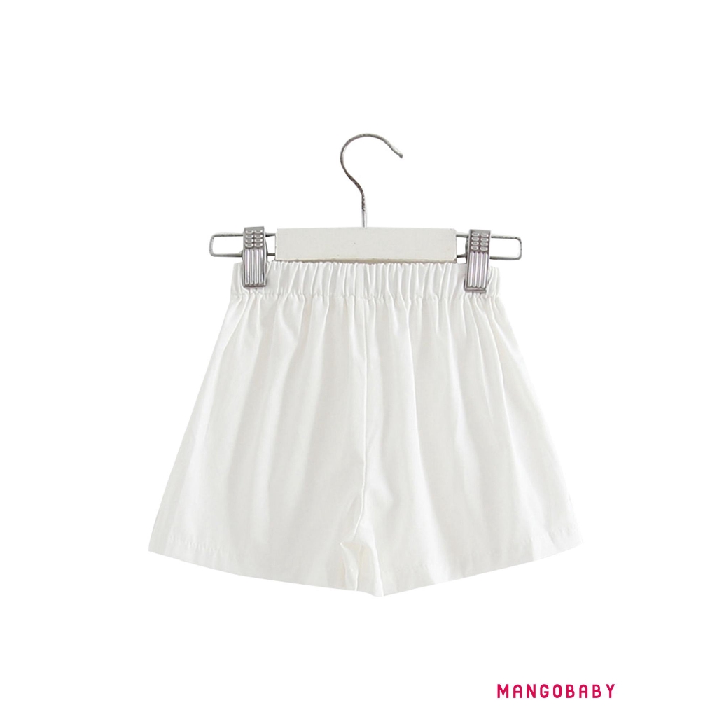 Quần Short Cotton Màu Trơn Cho Bé Gái