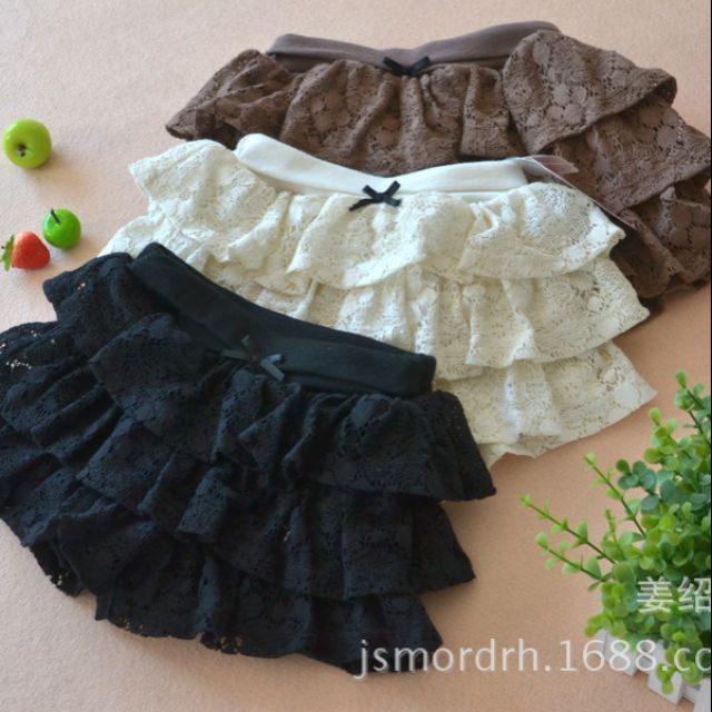 Quần giả váy ren