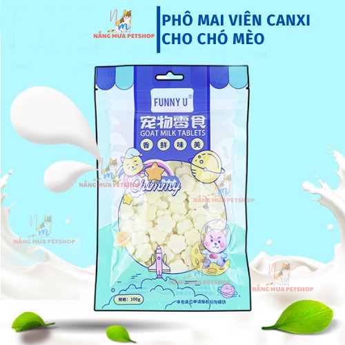 Canxi cho mèo, chó vị sữa dê cao cấp bổ sung chất dinh dưỡng cho chó mèo