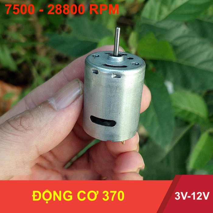 Động cơ motor mô tơ mini 370 tốc độ cao mô men xoắn lớn - 3V-12V - tuổi thọ cao - 7500-28800rpm - LK0078