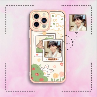 Ốp lưng iphone samsung xiaomi oppo cạnh vuông JM CASE khung lồng ảnh Nice day happy gấu xám tình yêu8plxxs111213
