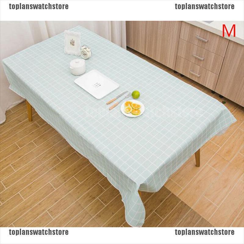 Khăn Trải Bàn Vải Lanh Kẻ Caro Trắng Đen Sang Trọng