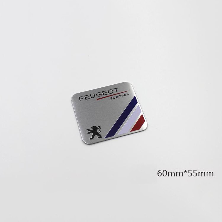 1 Huy Hiệu 3D Bằng Nhôm Trang Trí Thân Xe Hơi Peugeot 206 307 308 207 407 3008 208 508 2008 5008