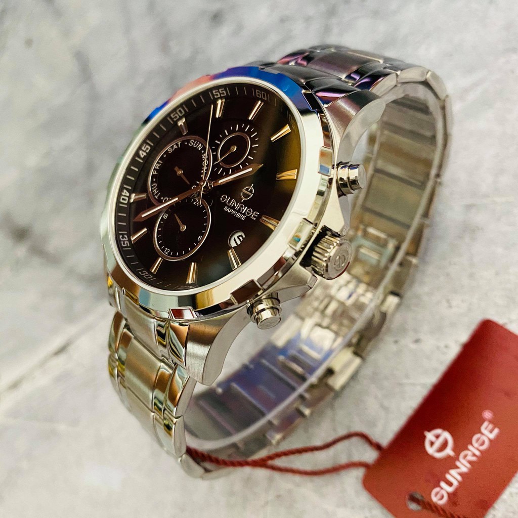 Đồng hồ Sunrise Nam chính hãng Nhật Bản DM759.SWA.D.D - kính saphire chống trầy - ch