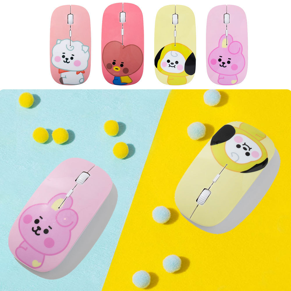 Chuột Không Dây Hình Bt21 Dễ Thương