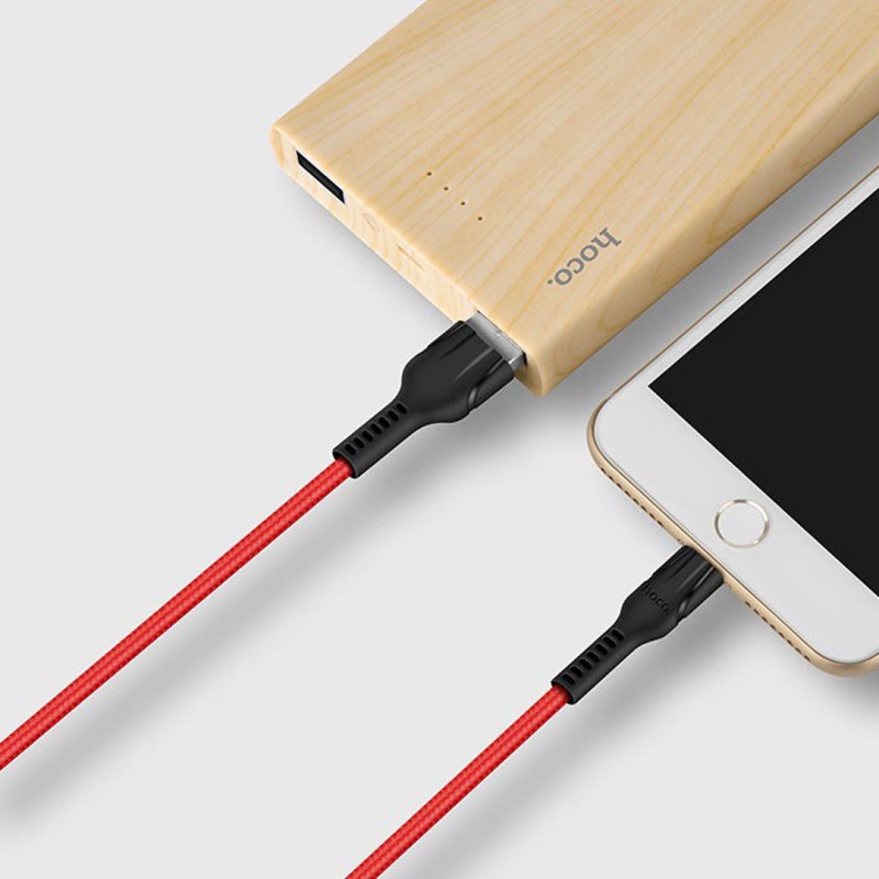 Cáp Lightning Hoco U31 chống đứt, gãy cho iPhone, iPad