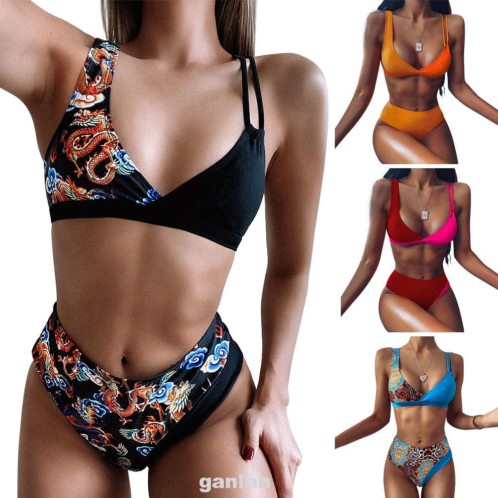 Bộ Bikini Hai Mảnh Màu Gradient Hở Lưng Có Mút Nâng Ngực Quyến Rũ Cho Nữ | BigBuy360 - bigbuy360.vn