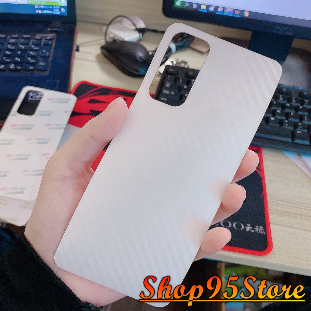 Miếng dán Carbon mặt lưng dành cho Xiaomi Mi 10T/ Mi 10T pro 5g