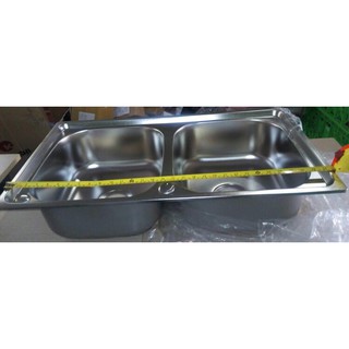 CHẬU RỬA CHÉN INOX(có bộ xả inox đi kèm) 78-43-23