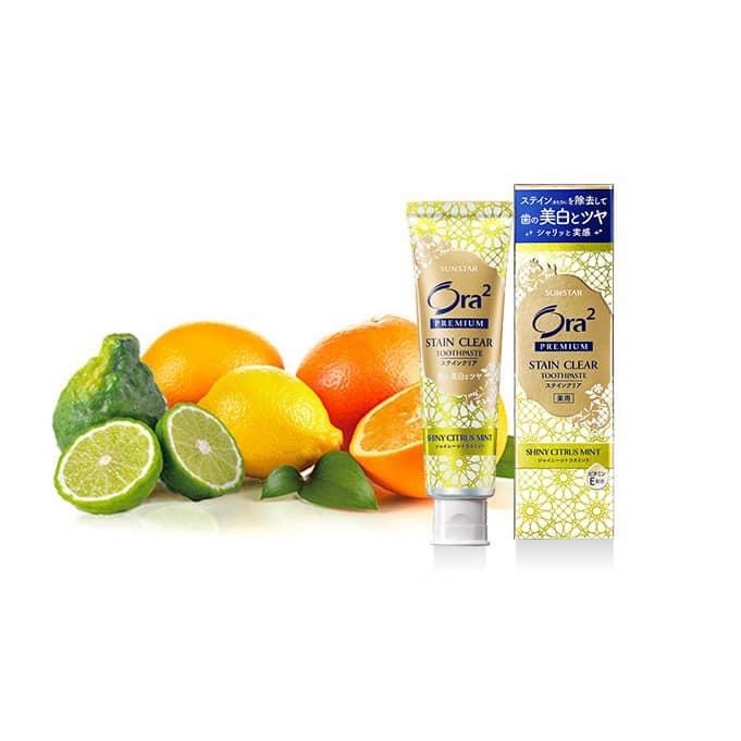 Kem đánh trắng răng Ora2 Premium Stain Clear 100g - Nội Địạ Nhật