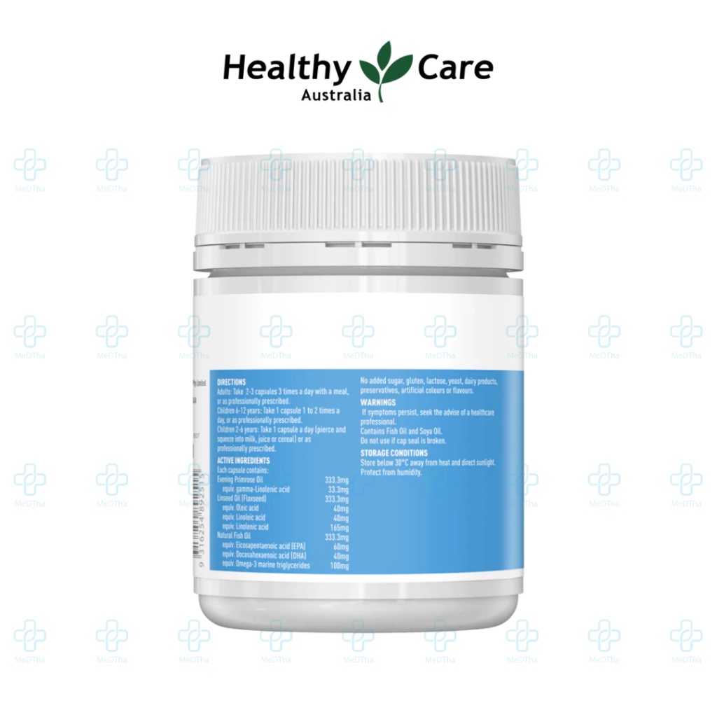 Omega 369 Healthy Care - Dầu Cá, Bổ Não, Bổ Mắt, Tim Mạch, Omega 3, Dầu Hoa Anh Thảo (Lọ 200 Viên) [Chính Hãng]