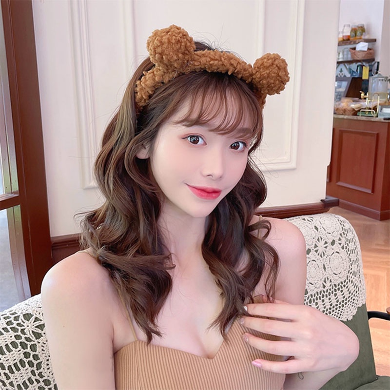 Cài Tóc Rửa Mặt Hình Tai Gấu Xinh Xắn Dễ Thương