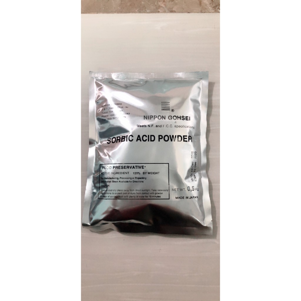 Phụ gia chất bảo quản-Acid Sorbic Nhật 1KG_Thùng 25Kg