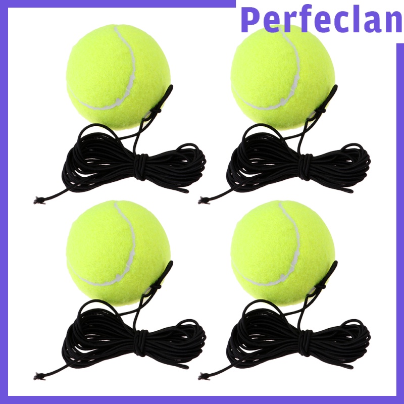 Set 4 Quả Bóng Tennis Cao Su Kèm Dây Dùng Để Luyện Tập Trong Nhà