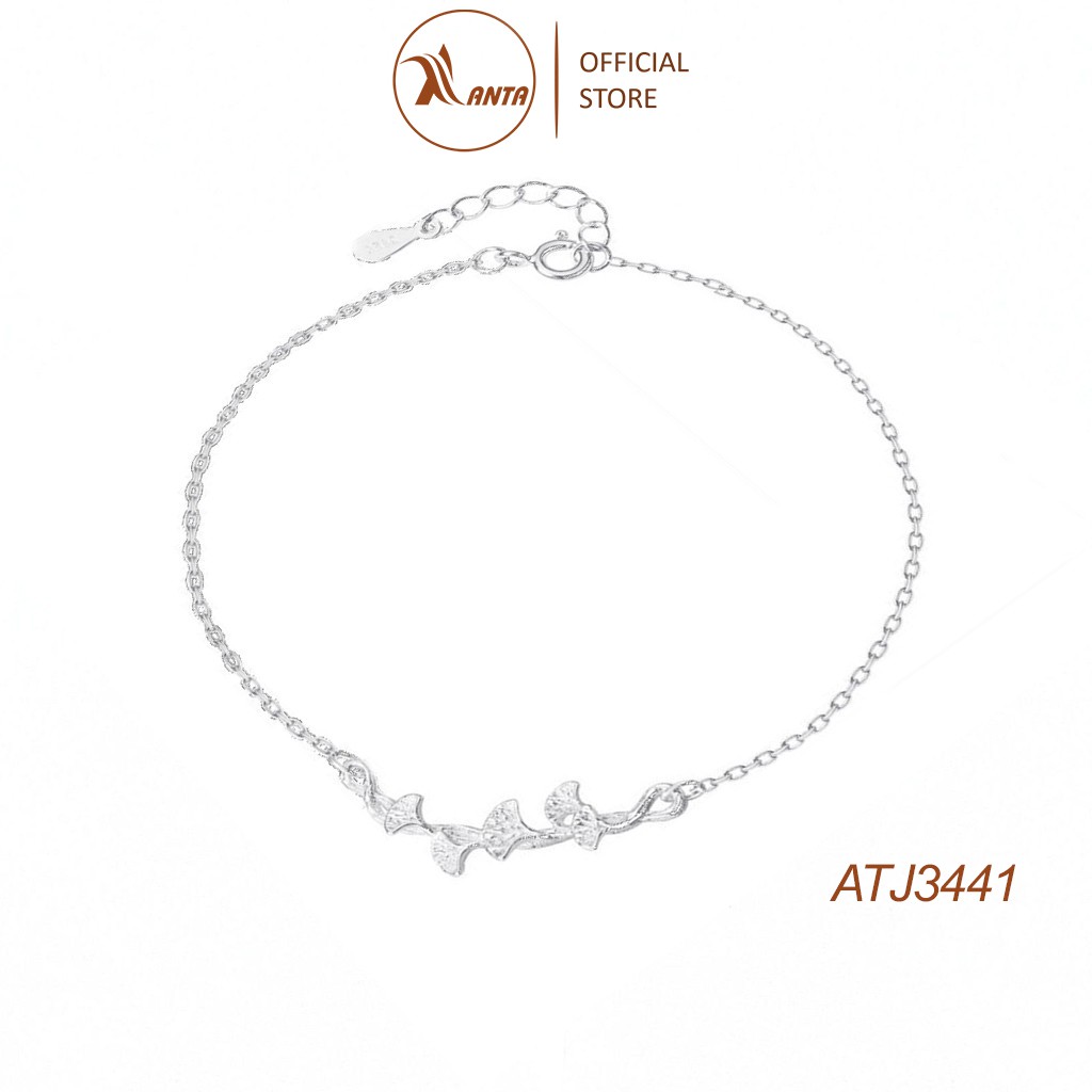 Vòng tay bạc 925 thiết kế hình lá cây bạch quả thời trang cho nữ ANTA Jewelry ATJ3441