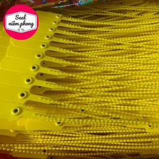SET 50 cái seal niêm phong nhựa đốt trúc dài 35cm đã in seri không trùng số