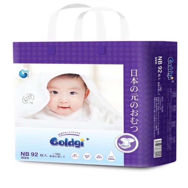 Bỉm Goldgi cao cấp Nhật Bản quần/dán đủ size Nb92/S84/M66/M60/L56/L48/XL44/XXL32