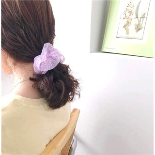 Cột tóc vải scrunchies caro nhí