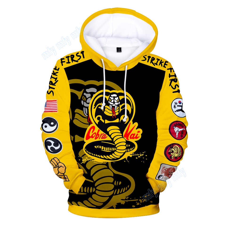 Áo Khoác Hoodie Hóa Trang Nhân Vật Hoạt Hình Cobra Kai The Karate Dành Cho Người Lớn/Trẻ Em