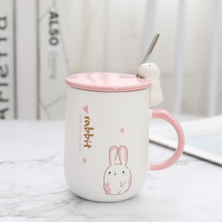 Ly sứ có nắp - Ly Thỏ
