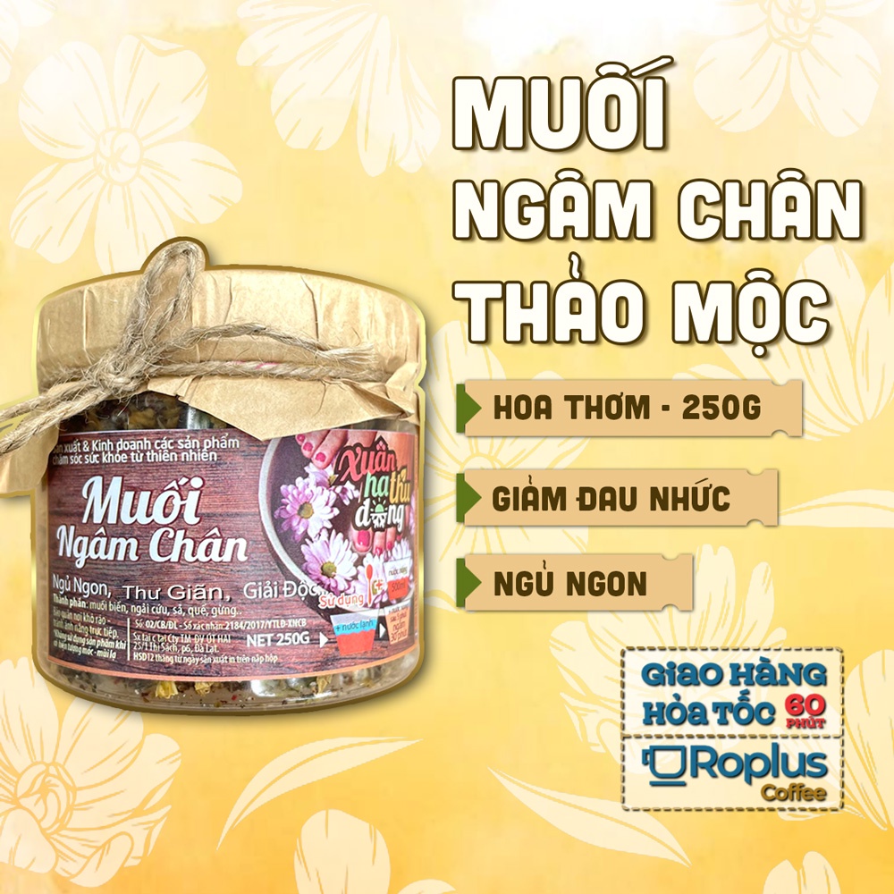 Muối ngâm chân thảo dược Đà Lạt 1893 hỗ trợ ngủ ngon, chăm sóc đôi chân (dùng được 40-50 lần)