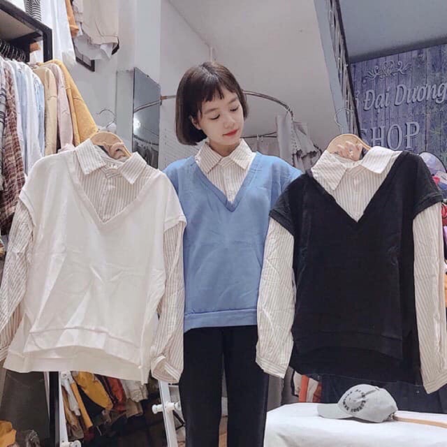 Set gile sơmi liền