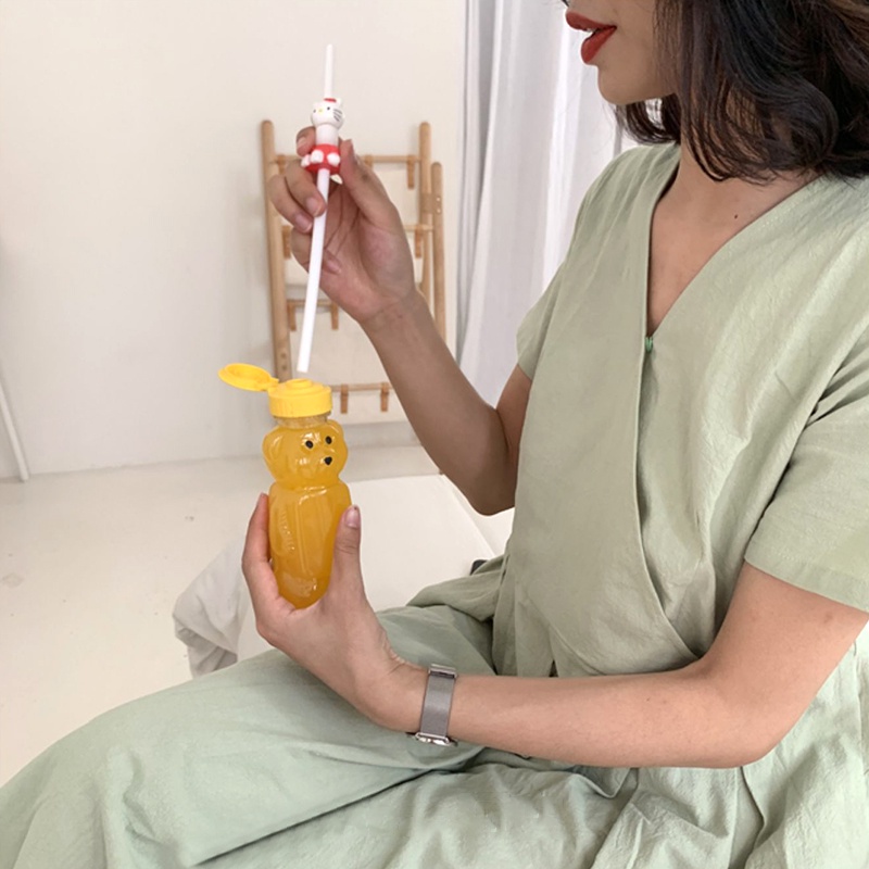 Ống Hút Hình Mèo Hoạt Hình Có Thể Điều Chỉnh