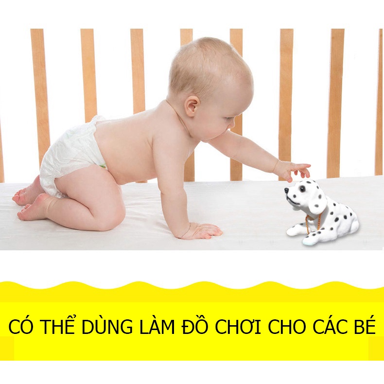 Chó lắc lư trên xe hơi - Trang trí taplo ô tô, chó gật gù, lúc lắc