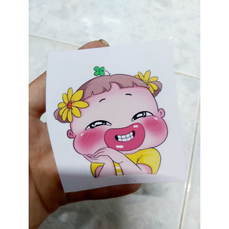 Tem Sticker Quỳnh Aka Cute Dán Xe Nón ĐT Giá Rẻ