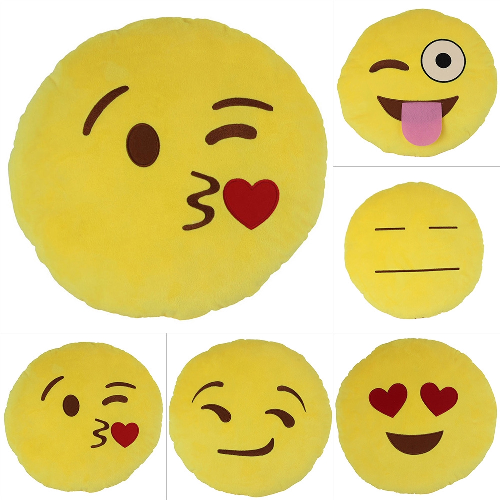 5 Styles Soft Emoji Smiley Emoticon Phone Key Chain Ring Strap Yellow Stuffed Plush Toy Doll Christmas Present