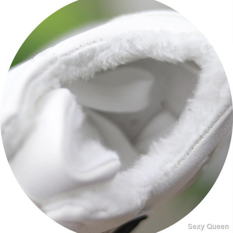 Giày cotton nhung đế dày tăng chiều cao 10cm cột dây phong cách thể thao Hàn Quốc giản dị mùa thu và mùa đông cho nữ