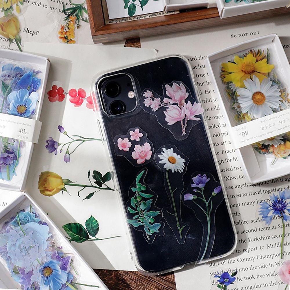 Hộp 40 Miếng Dán Trang Trí Sổ Tay Phong Cách Vintage