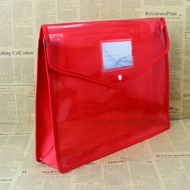 SEL A4 B4 Transparent Document Storage Organizer Three-Dimensional Papers File Bag