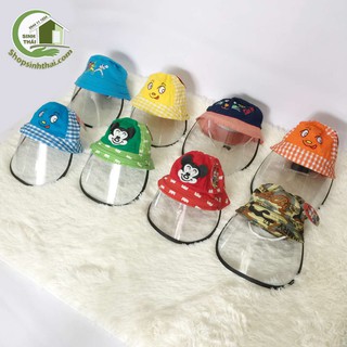 Nón mũ trẻ em có màng kính che chống giọt bắn nước bọt - cho bé dưới 1 tuổi