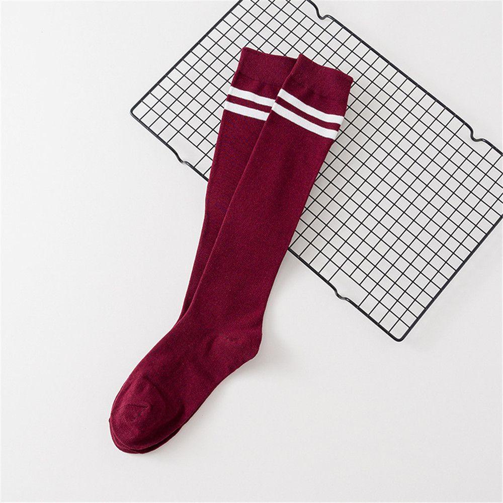 OSIER1 Vớ Cotton Dài Qua Gối Họa Tiết Kẻ Sọc Cho Nữ