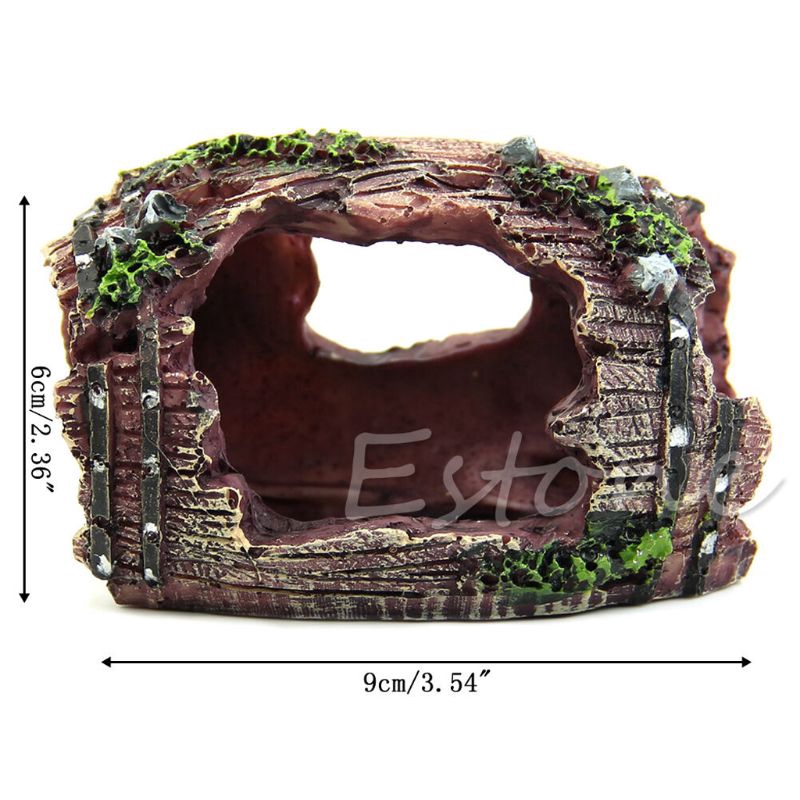Aquarium Rockery Ornament Fish Tank Hiding Cave Mountain Landscape Decoration